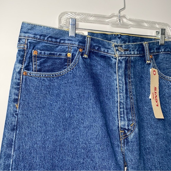 Levi's® Men's 505 Straight Leg Regular Fit Jeans - Dark Blue 40x32 - Picture 4 of 16